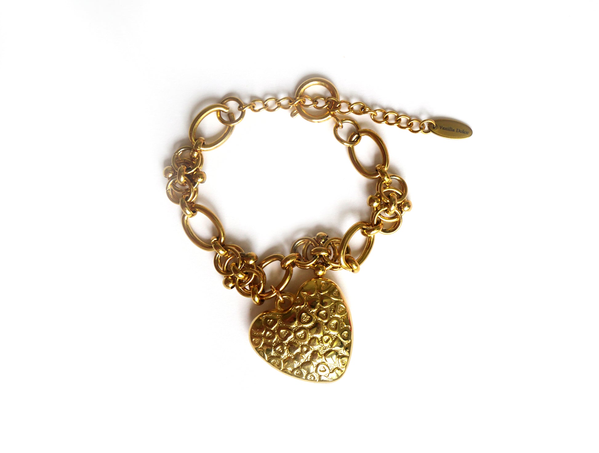 14K Gold bracelet with gold heart